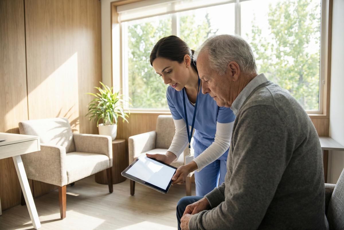 Patient utilisant un dispositif de santé connecté
