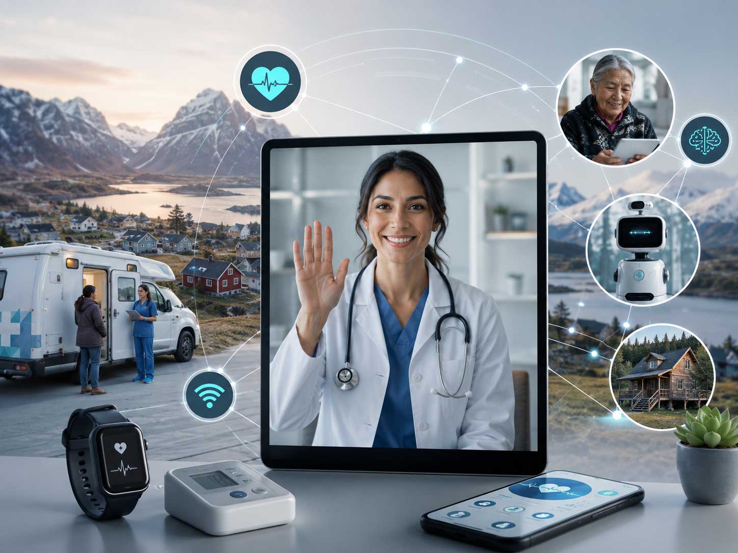 Consultation médicale à distance illustrant l’évolution des soins numériques