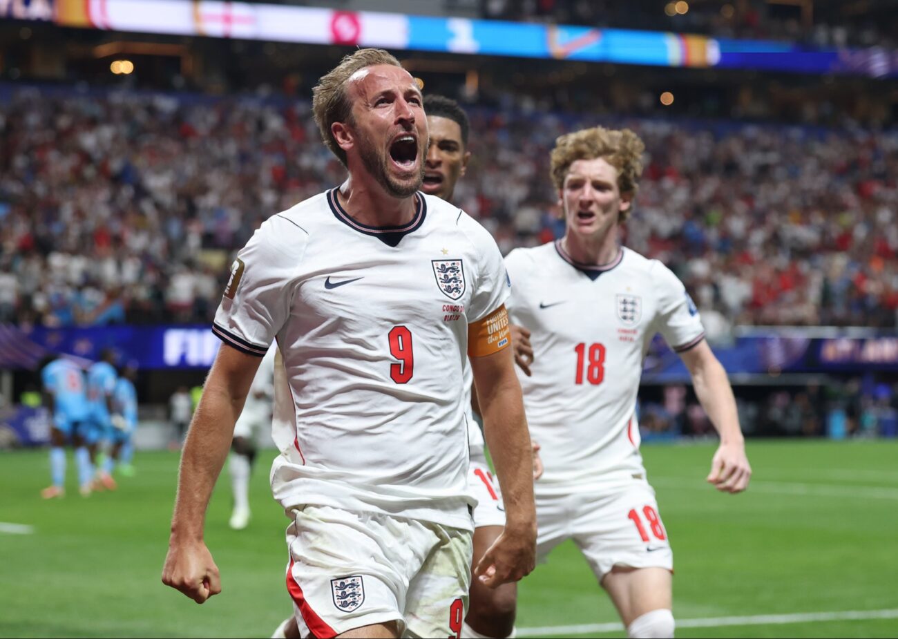 Harry Kane celebra su gol con Inglaterra