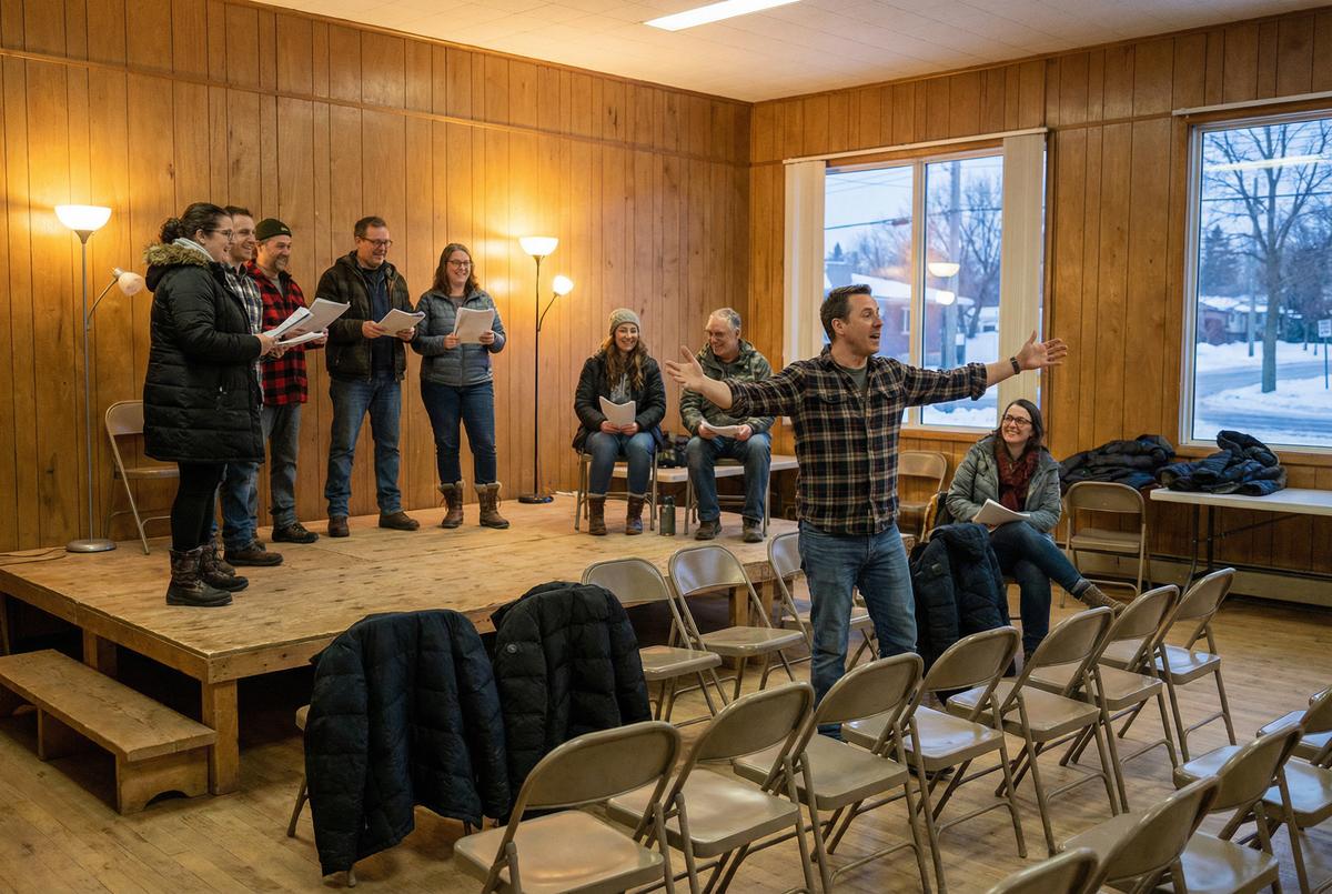 Fresque murale colorée réalisée par des résidents