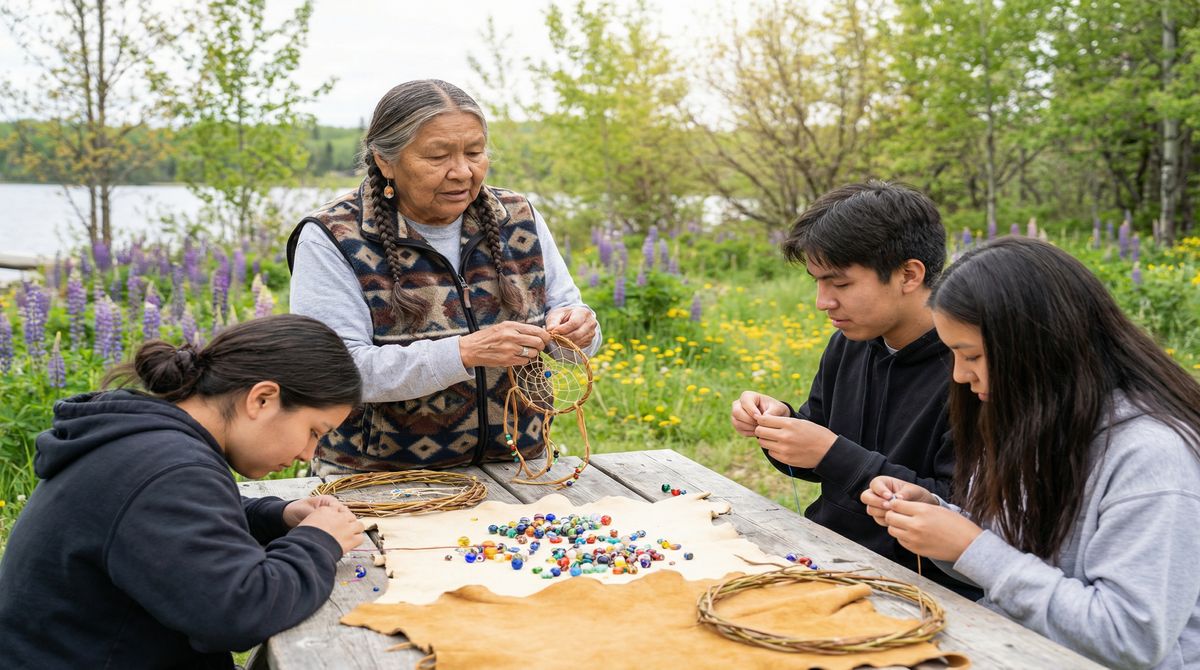 Célébration culturelle autochtone : danse traditionnelle lors d'un powwow printanier